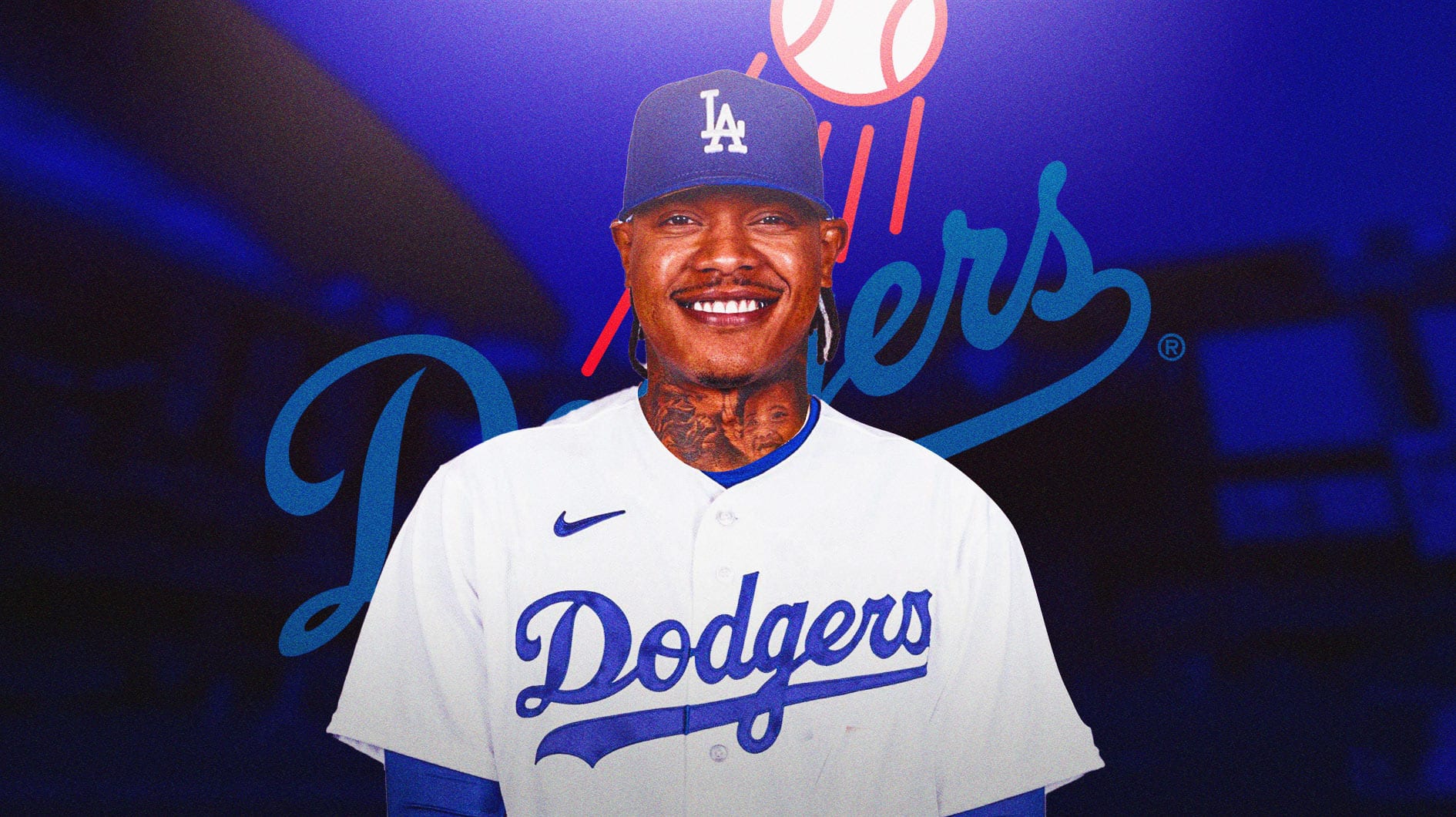 Marcus Stroman in a Dodgers uniform.