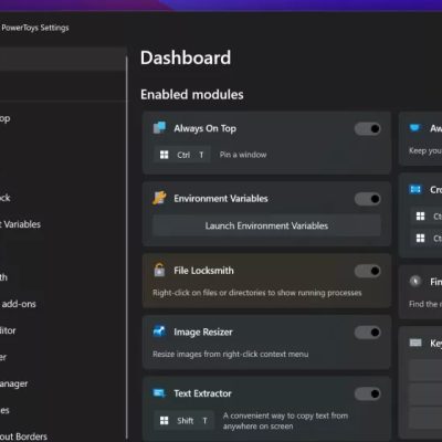 Microsoft PowerToys get new dashboard homepage and an environment variables editor