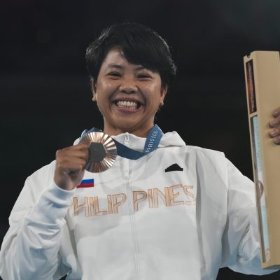 Aira Villegas receives bronze medal in Olympics debut